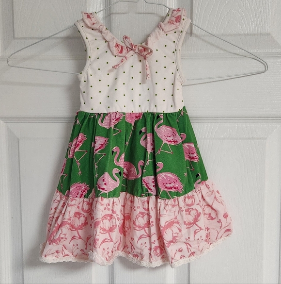 SweetHoney Other - SweetHoney Pink and Green Baby Dress